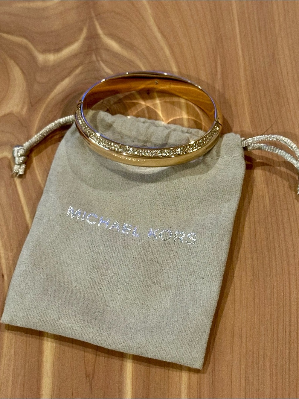 New - Michael Kors Gold Bangle Bracelet with Pave’ style Crystals. Never worn. - Picture 7 of 7